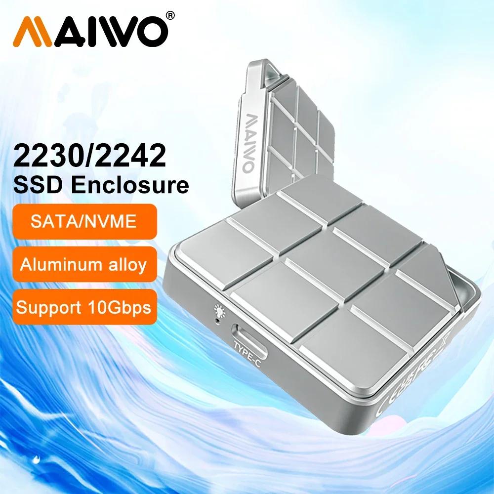 MAIWO 2230 2242 M.2 NVMe SATA SSD Ŭ, 10Gbps USB 3.2 Gen 2 M.2-NVMe PCI-E M2 SSD ̽,  15 е  SSD